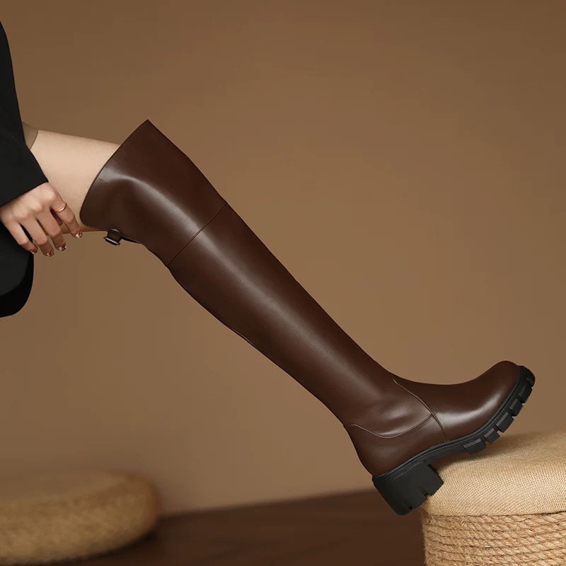 Chunky Heel Thigh-High Boots, picture 4 of 4