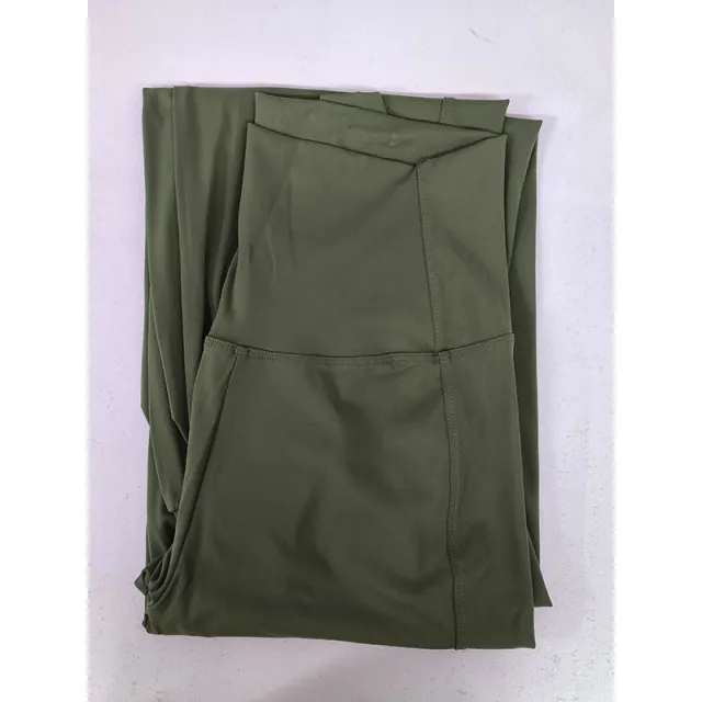 Yoga Pants Female High Waist Loose Wide Legs Army Green - Shop at LoveMi