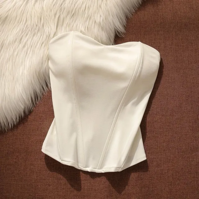 Shapewear Fishbone Wrap around Vest For Women With High Waist And Built in Bra White - Shop at LoveMi