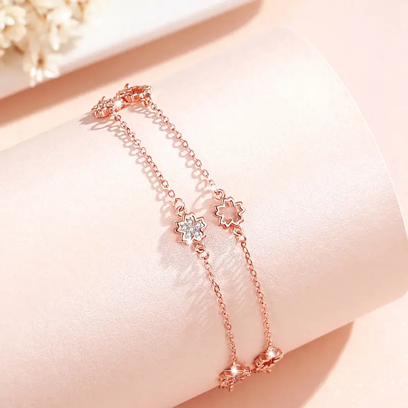 Sakura Sterling Silver 925 Bracelet With Female Niche Design