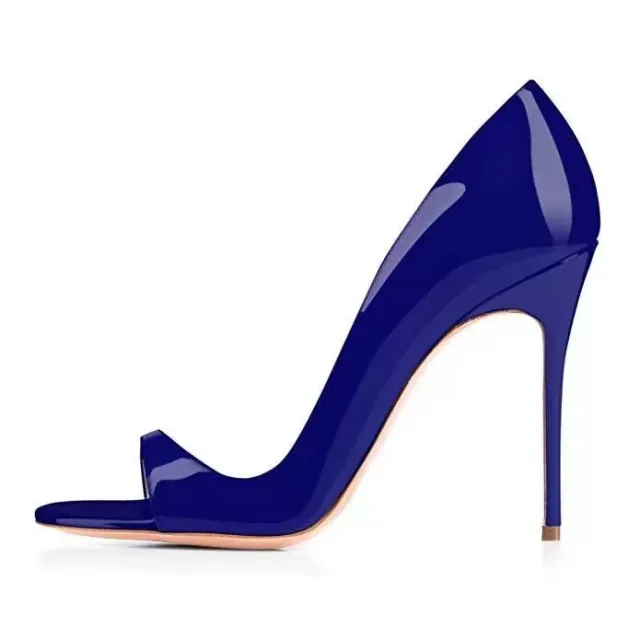 Stylish Peep Toe Stiletto Women's Shoes Blue - Shop at LoveMi