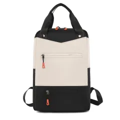 Women's Backpack Women's Large Capacity Fashion Oxford Cloth Outdoor Travel Leisure Portable - Beige - View 1