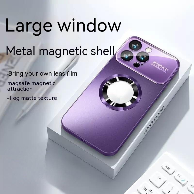 Applicable Large Window Magnetic Suction Phone Case Frosted Without Drop-resistant Protective Cover - Image 6