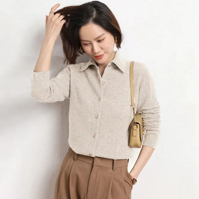 Loose Temperament Versatile Inner Match Lapel Loose Fashion Coat Elegant Light Camel - Shop at LoveMi