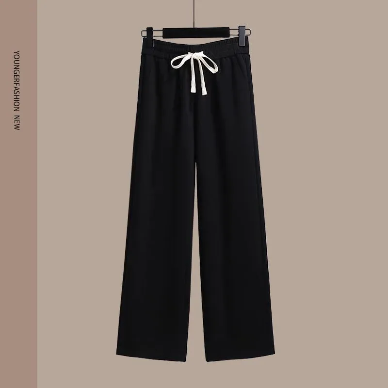 Spring Women's Clothing Student Hoodie Set Preppy-style Straight-leg Pants - K02 Pants-S