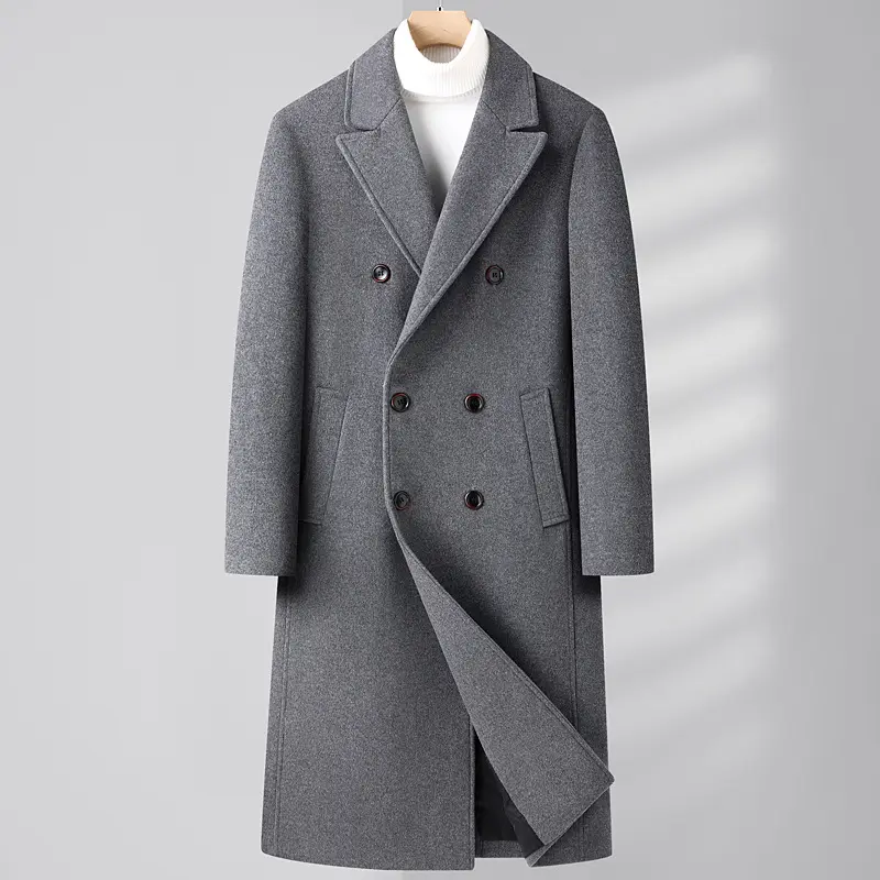 Autumn And Winter Woolen Coat Overknee Long