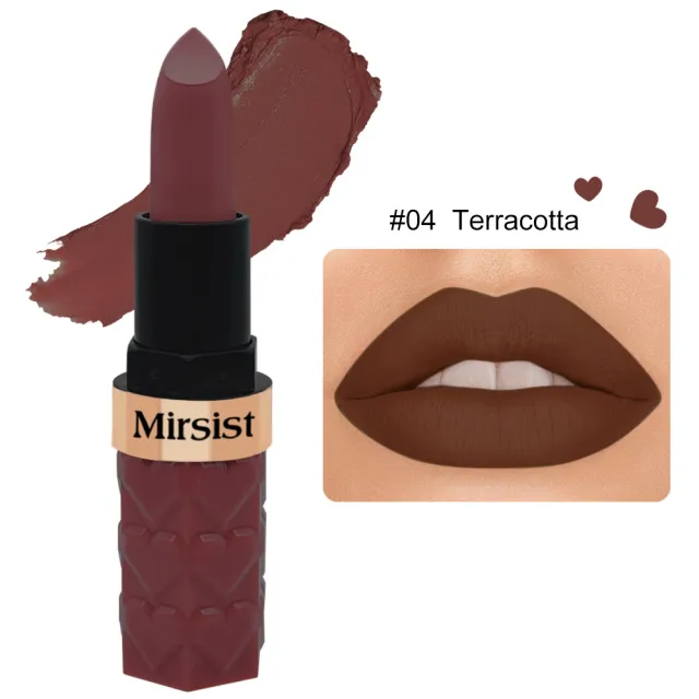 6 Color Matte Lipstick No Stain On Cup Waterproof And Durable #04 Terracotta - Shop at LoveMi