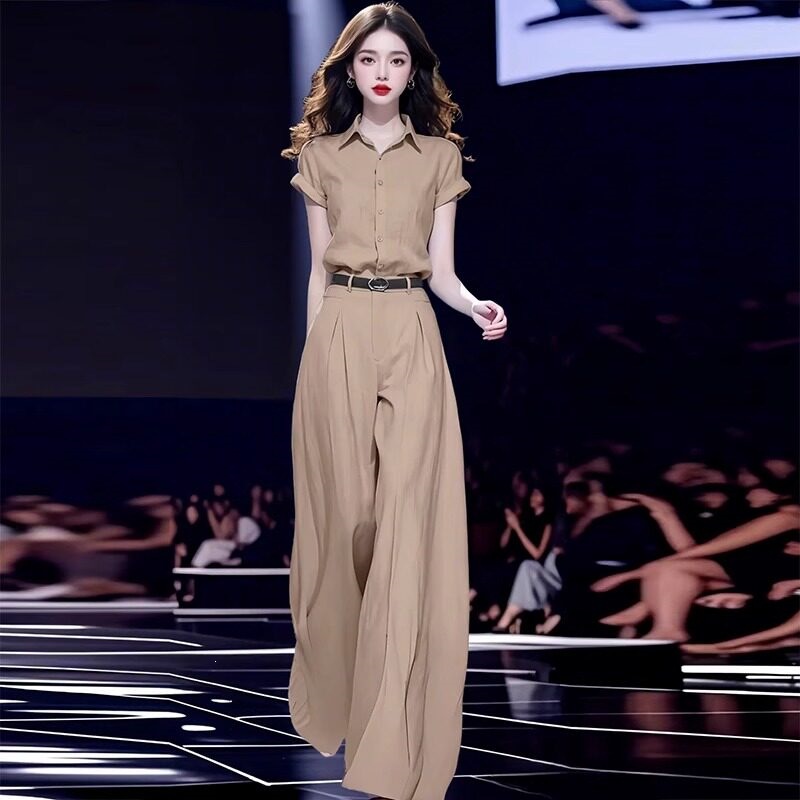 Womens Fashionable Casual Top And Pants Set