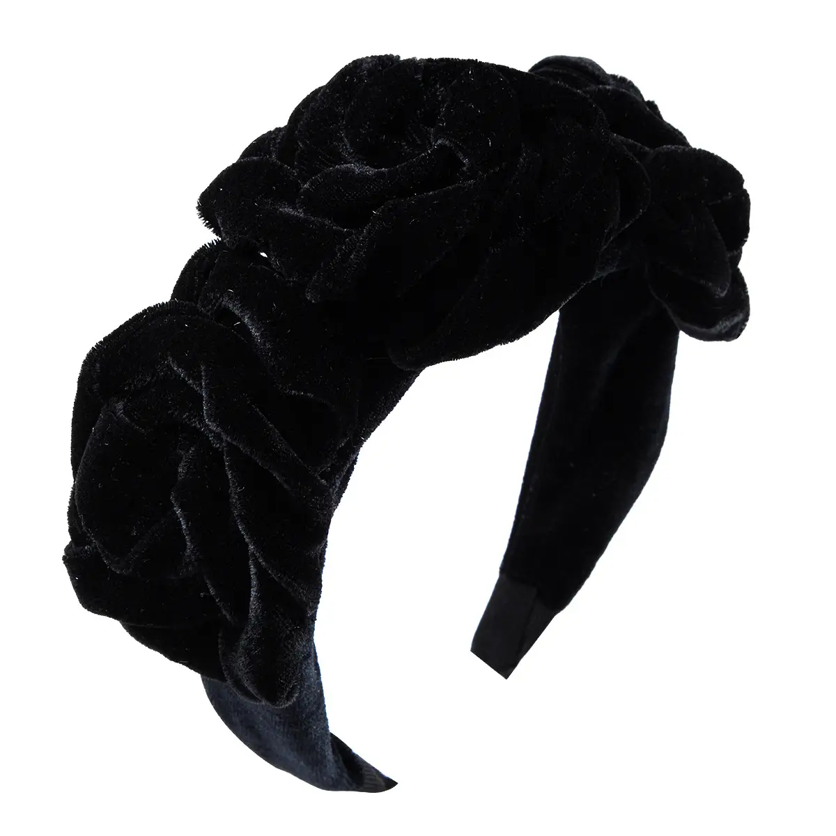 Creative Multi-layer Gold Velvet Flower Headband