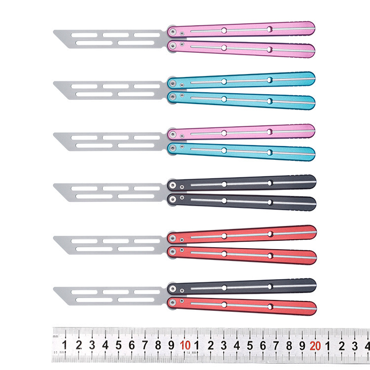 Butterfly Swing Knife Aluminum Handle Folding Outdoor Training Knife