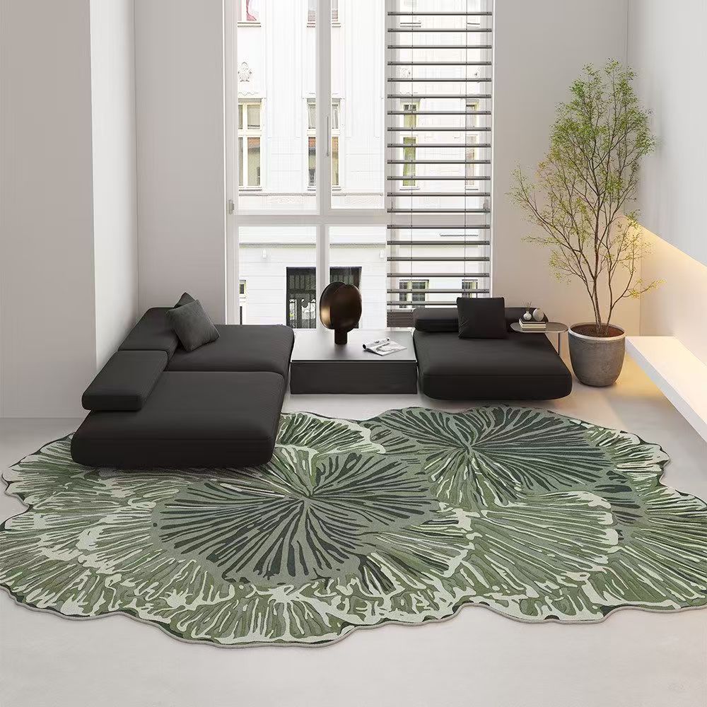Living Room Rug Pink Shaped Cashmere Like Foot Mat