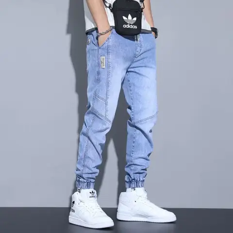 Men's Jeans Slim Fit Fashion Ankle-tied Harem Pants