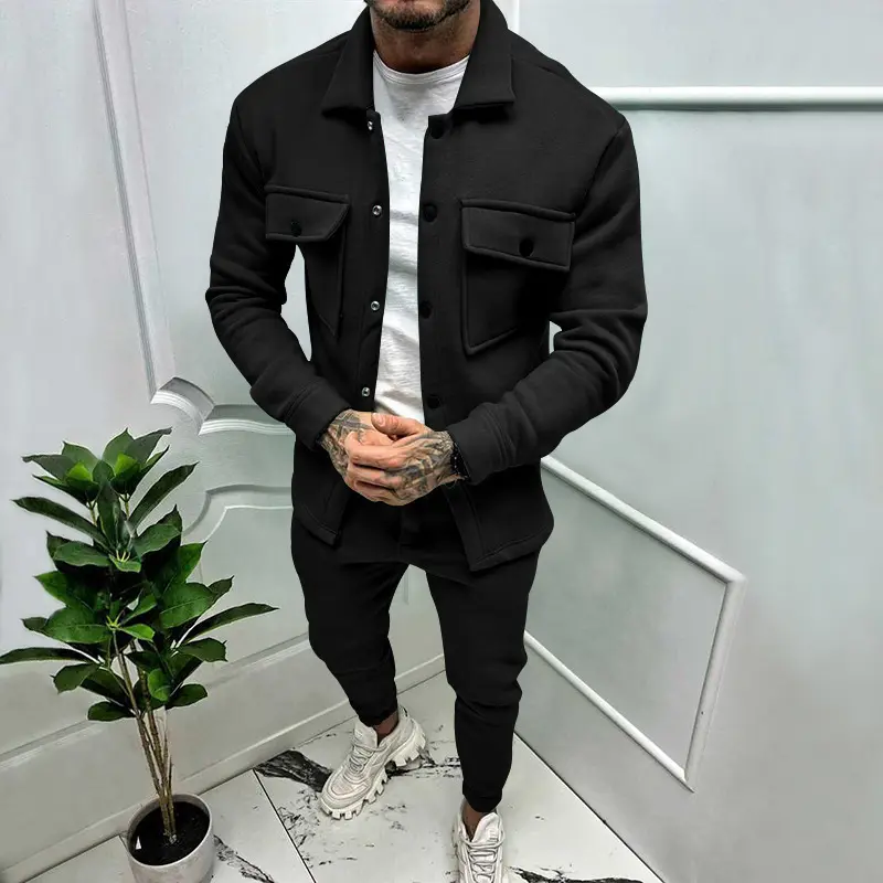Mens SpringAutumn Sports Workwear Jacket Set