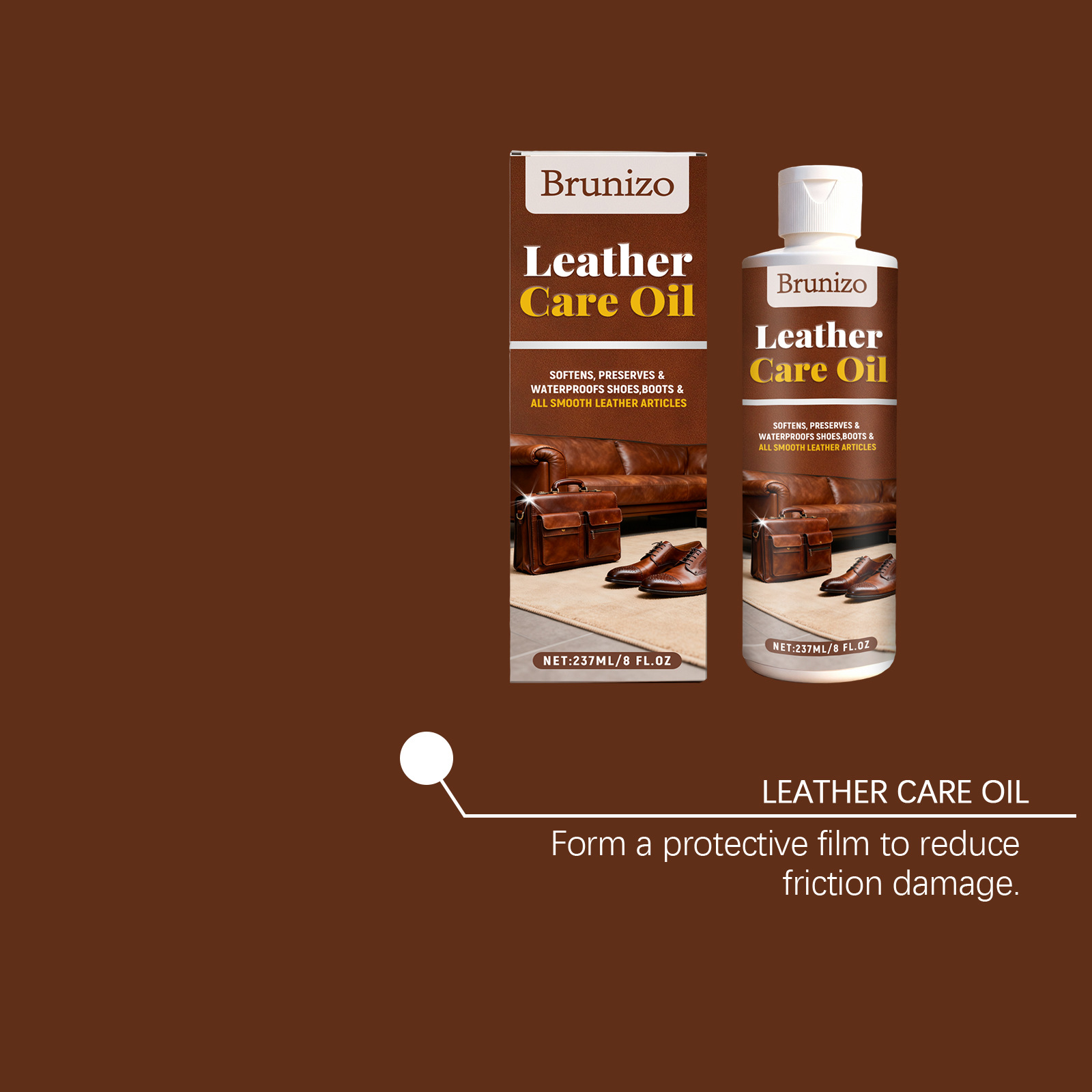 Gentle leather cleaning formula safe for multiple surfaces