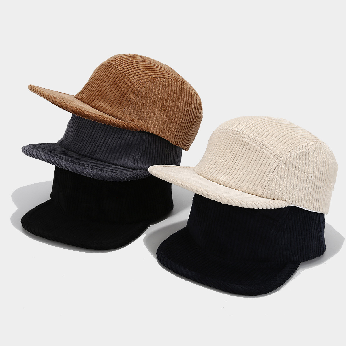Fashionable Vintage Hip-hop Artistic Corduroy Baseball Cap For Fall And Winter