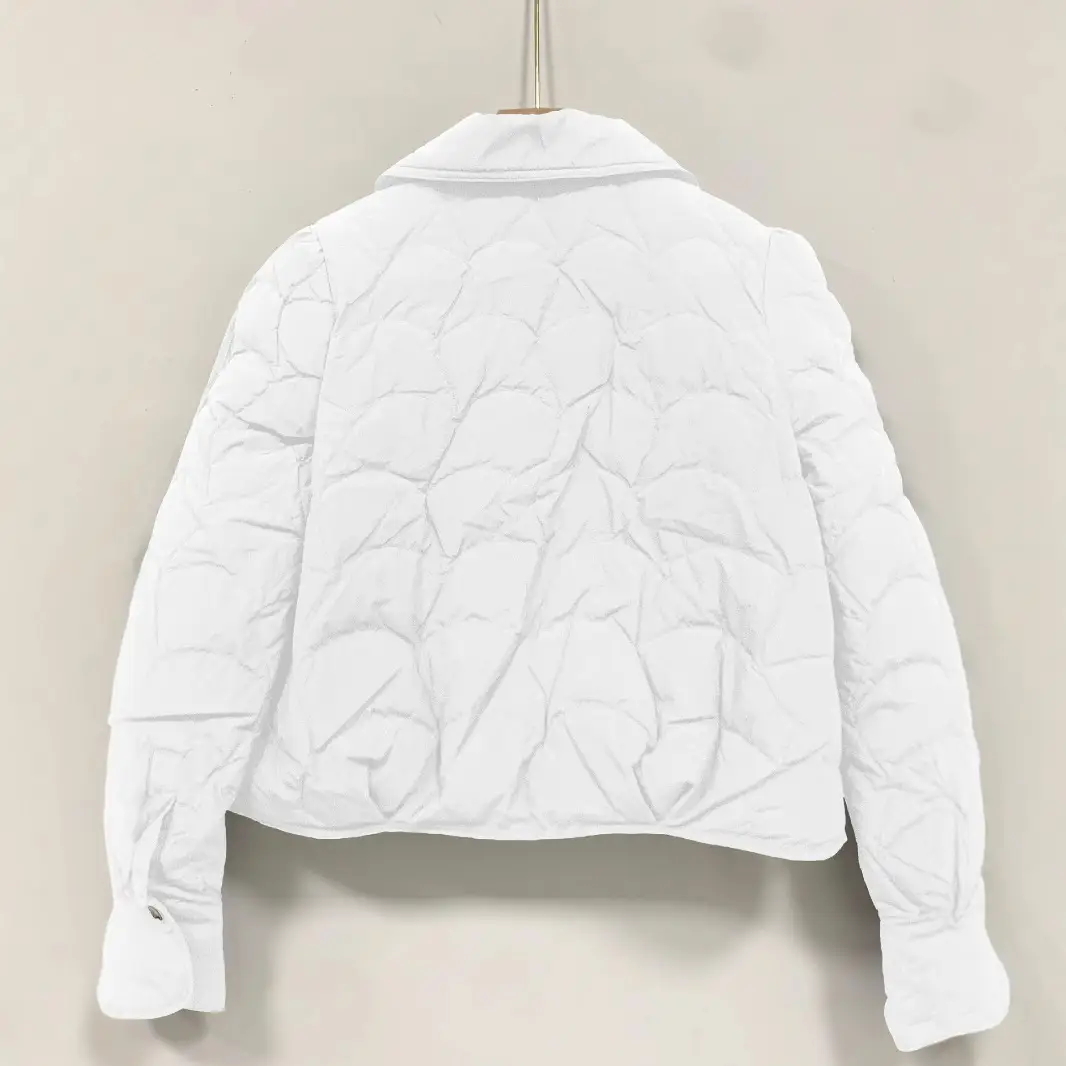 Online Red Diamond Plaid Short Down Jacket