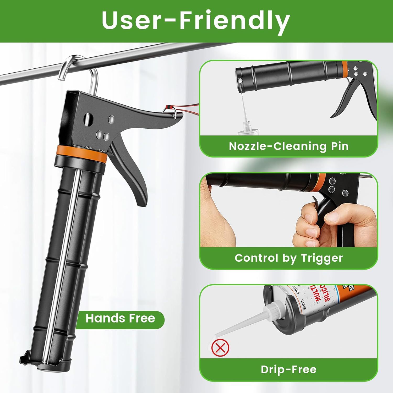 Home-use Caulk Gun Tool Set For Grout Sealing