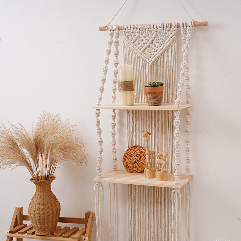 Bohemian Handwoven Tapestry Shelf