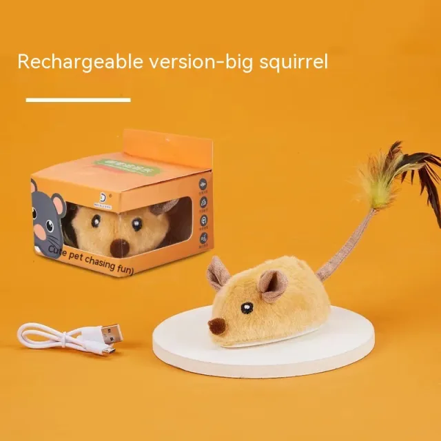 Cat Toy Self Hi Relieving Boredom Simulation Sound Plush Smart Mouse Dahuang Mouse Rechargeable - Shop at LoveMi