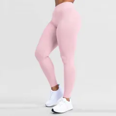 Skin-friendly High-waisted Tummy-control Fitness Leggings - Cherry Powder - View 1