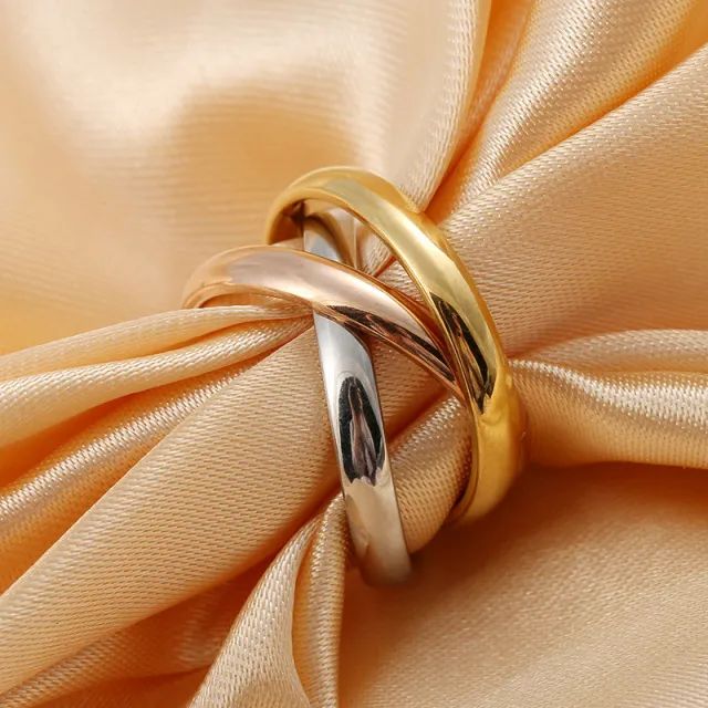Three ring Three Lifetimes And Three Worlds Couple Rings Three Colors - Shop at LoveMi