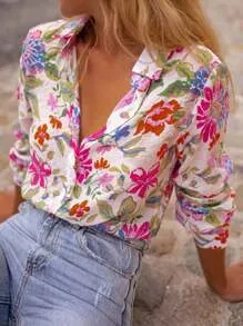 Women's Fashion Casual All match Short sleeved Shirt Wg25Rq250421Y032 3Xl - Shop at LoveMi