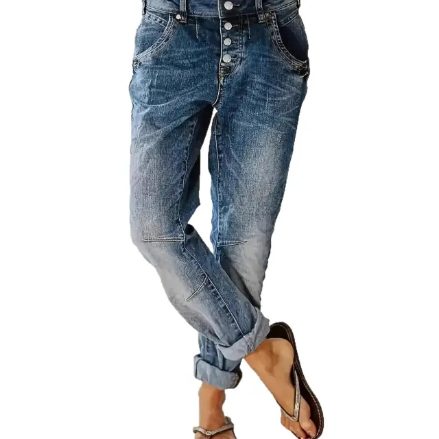 Jeans Relaxed Casual Versatile And Slimming Blue - Shop at LoveMi