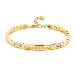 Popular Light Luxury High-grade Diamond-embedded Star Rainbow Bridge Bracelet - Gold - View 1