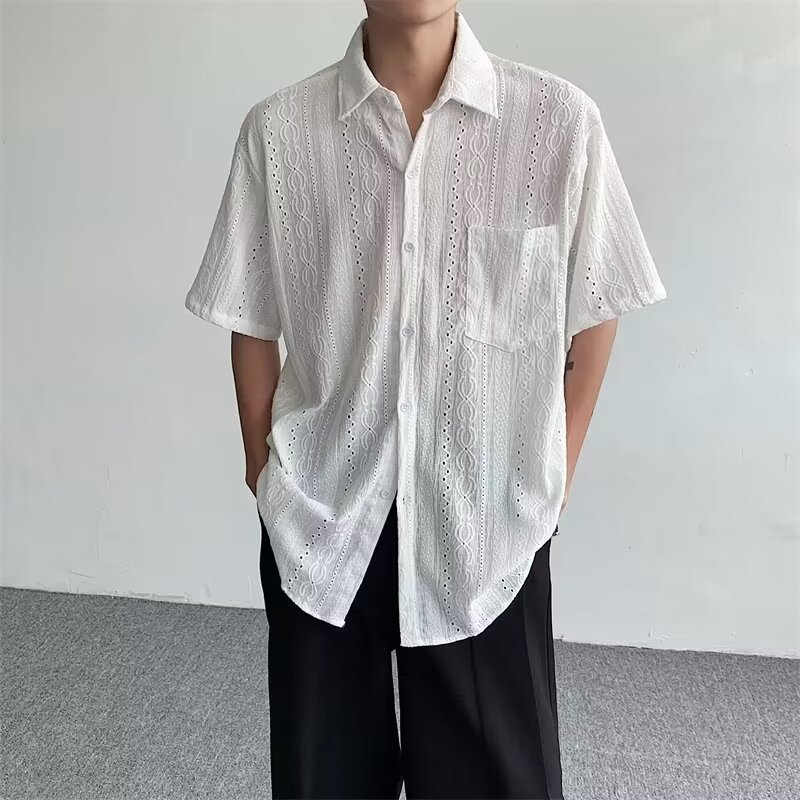 Men's Fashionable Retro Casual Short-Sleeve Shirt