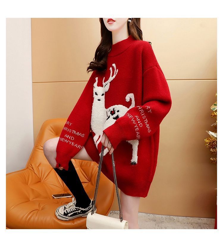 Title 5, Korean Style Mid-length Sweater Women