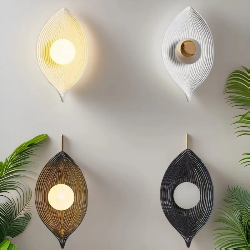 Nordic Leaf Wall Lamp Silent Style Japanese