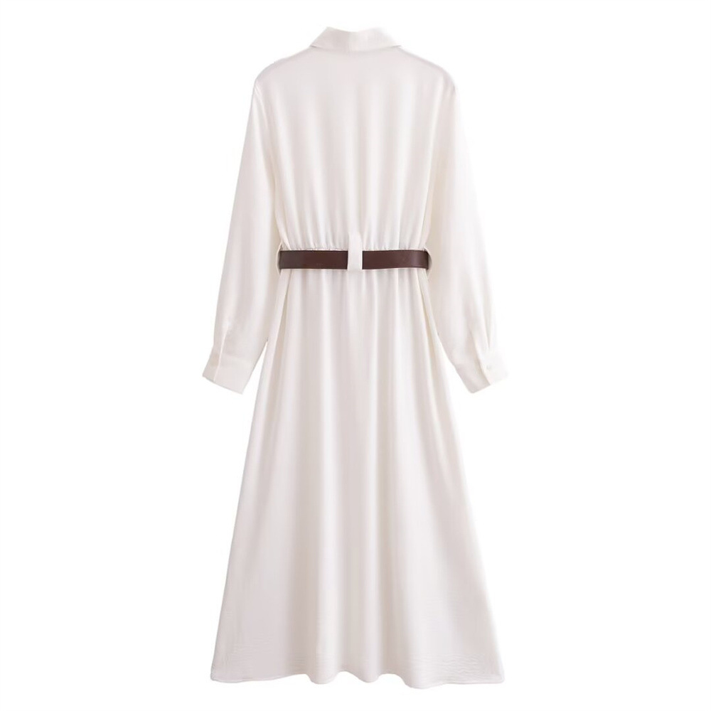 Smooth Buckle Thin Belt Fashion Decoration Dress
