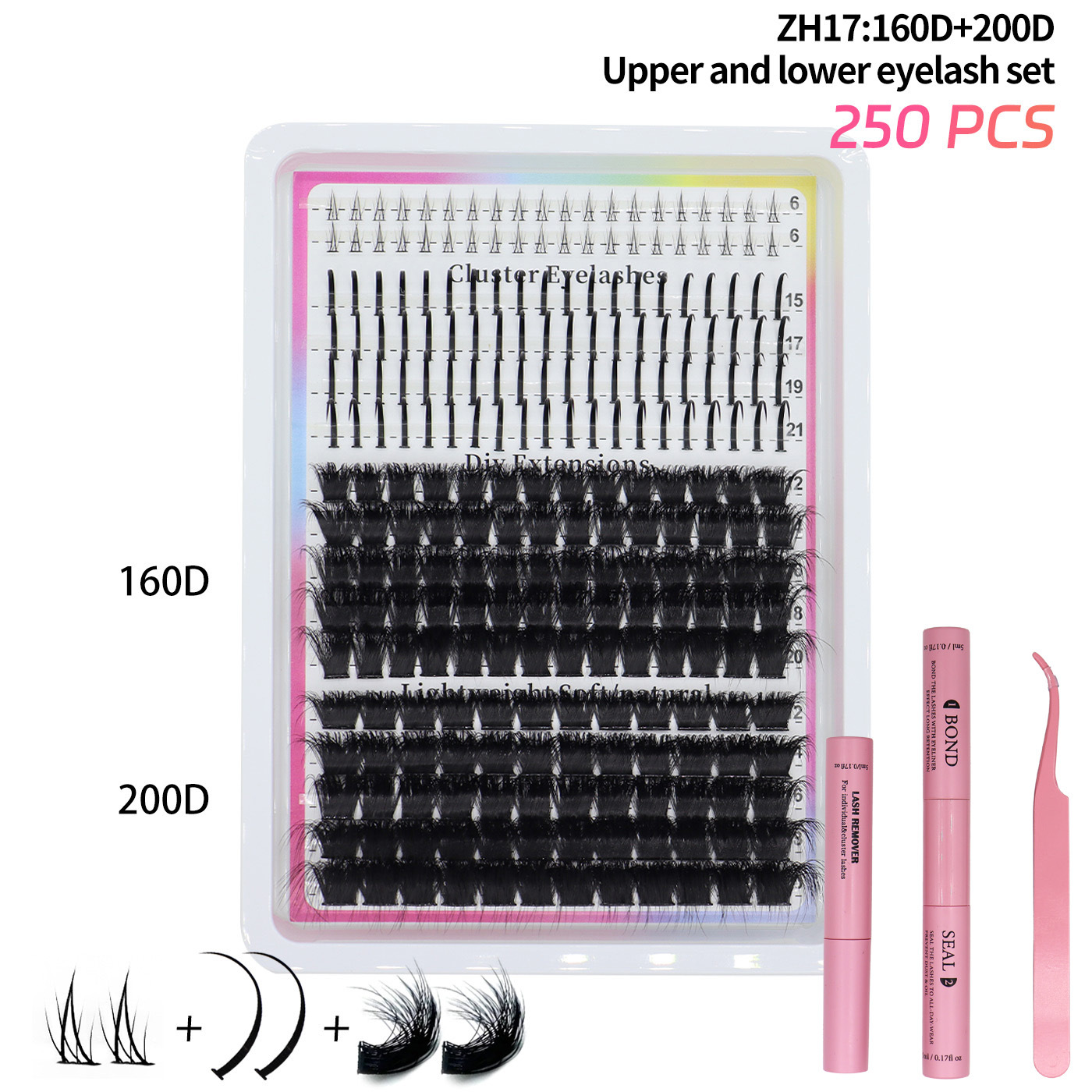 Fairy-style Segmented Fluffy And Densely Packed False Eyelashes