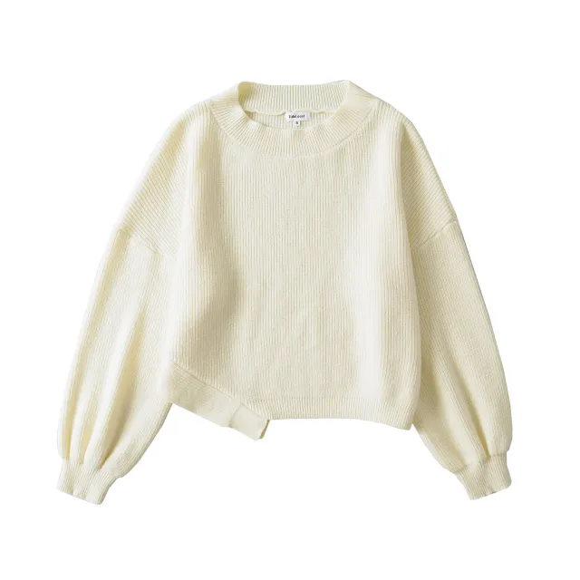 Women's American style Temperament Leisure Slant shoulder Loose Sweater Beige - Shop at LoveMi