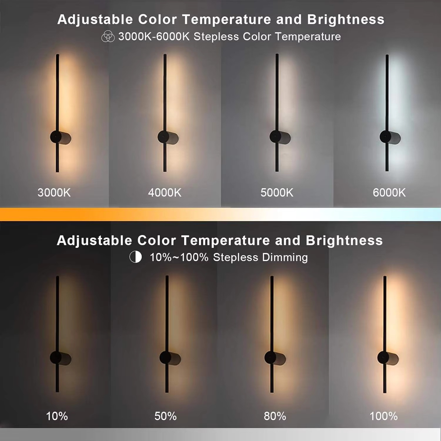 Wireless Remote-Controlled Strip Wall Light Background Wall Lamp 4