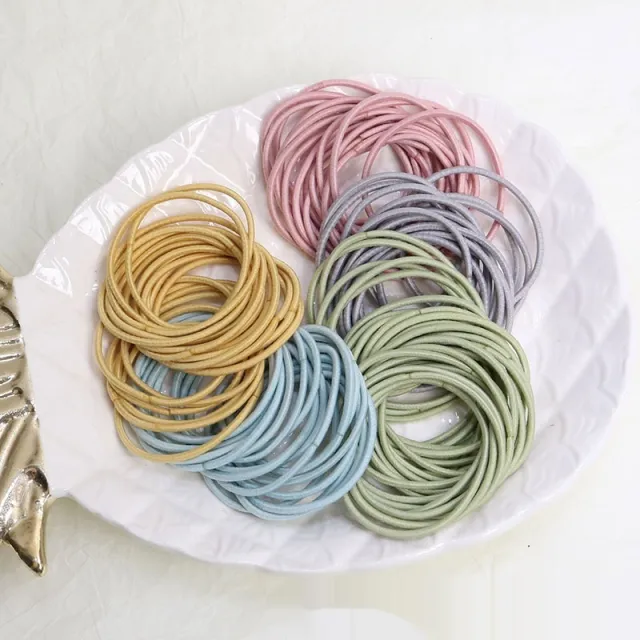 Female Morandi Simple Rubber Band Hair Rope 100 Macarons Bird Bags - Shop at LoveMi