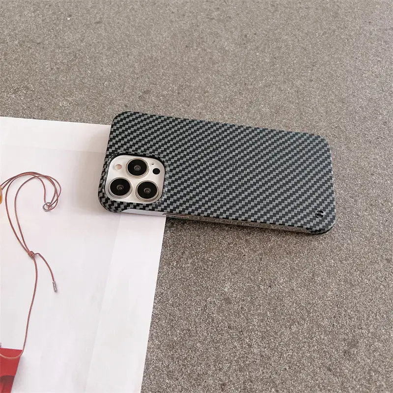 Frameless Carbon Fiber Pattern Hard Shell Phone Case