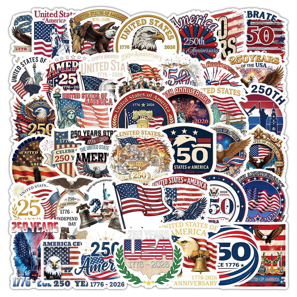 250th Anniversary Sticker Commemorative Graffiti Decor Waterproof Sticker