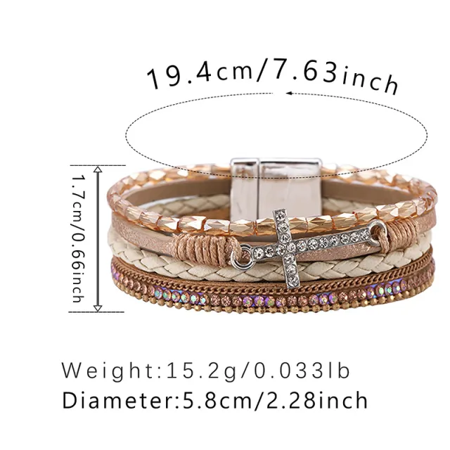 Bracelet Strong Magnetic Snap Middle East Retro Gang Drill Niche Ethnic Style Hand Accessories Sz003521Color - Shop at LoveMi