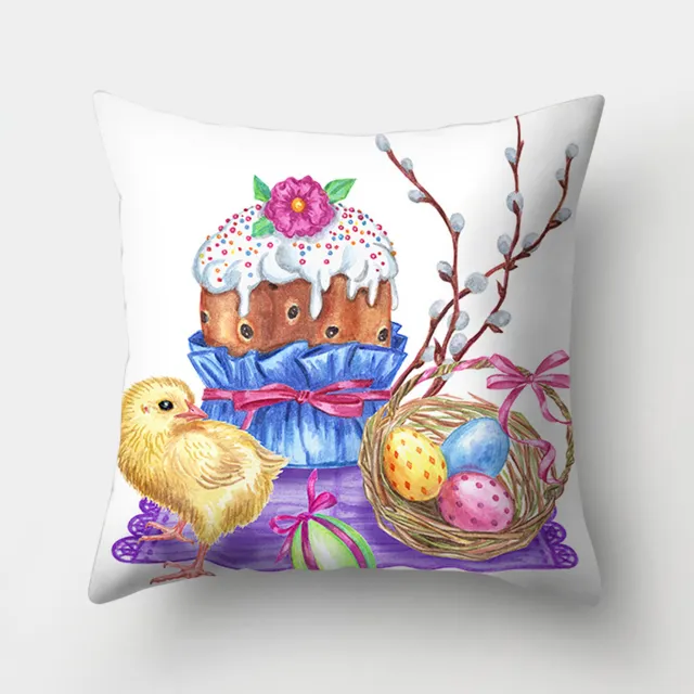 Easter Bunny Watercolor Garland Peach Skin Fabric Home Decoration Pillow Cover Fh001 - Shop at LoveMi