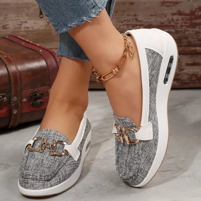 Fly kit Mesh Metal Casual Pumps Lightweight Women Beige - Shop at LoveMi