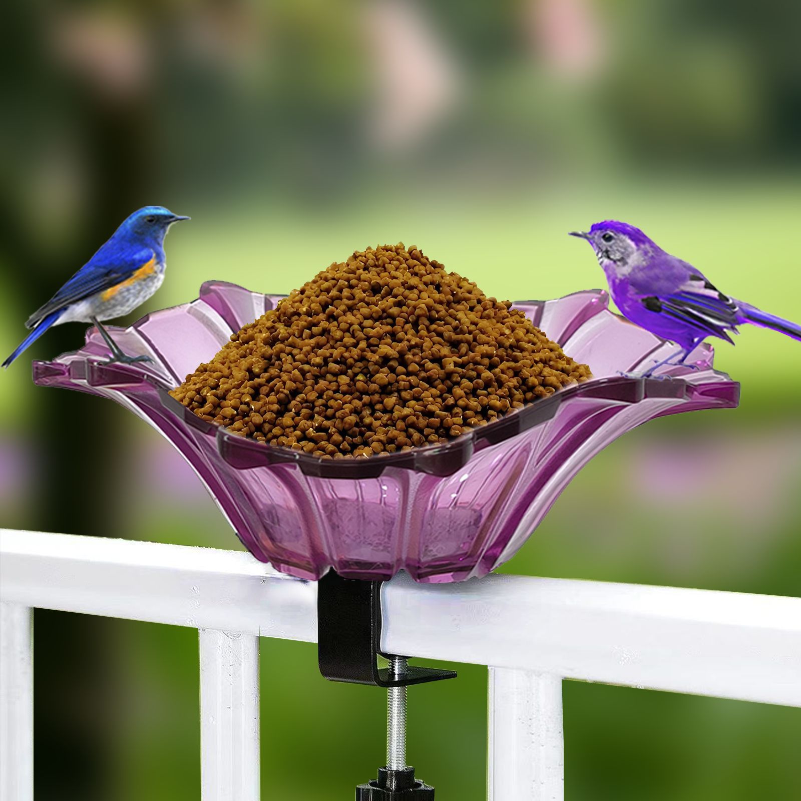 Title 9, Outdoor Garden Miniature Bird Tub Feeder