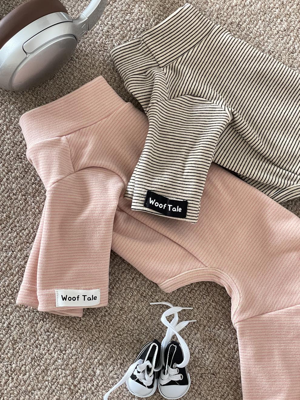 Pet Autumn Winter Warm Striped Four-Legged Jumpsuit detail photo 2