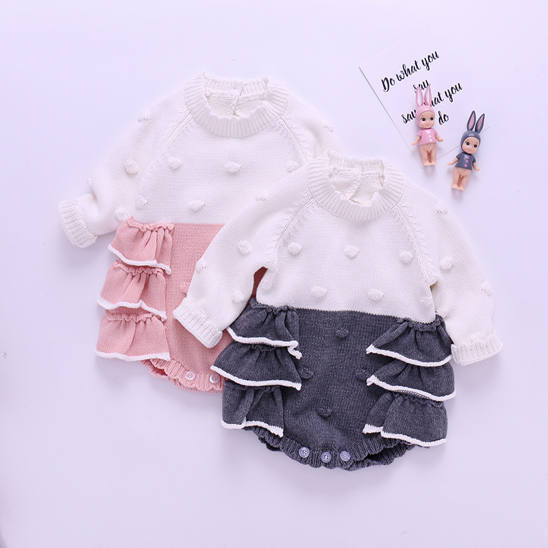 Title 16, European and American Knitted Romper Baby Cute ...