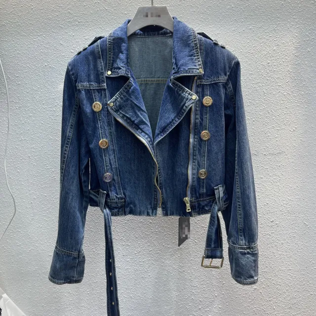 Popular Street Cool Button Denim Coat Korean Style Loose And Idle Fan Car Top Dark Blue - Shop at LoveMi