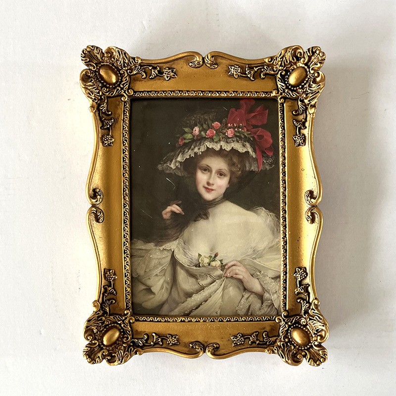 Household Resin Vintage Oval Photo Frame