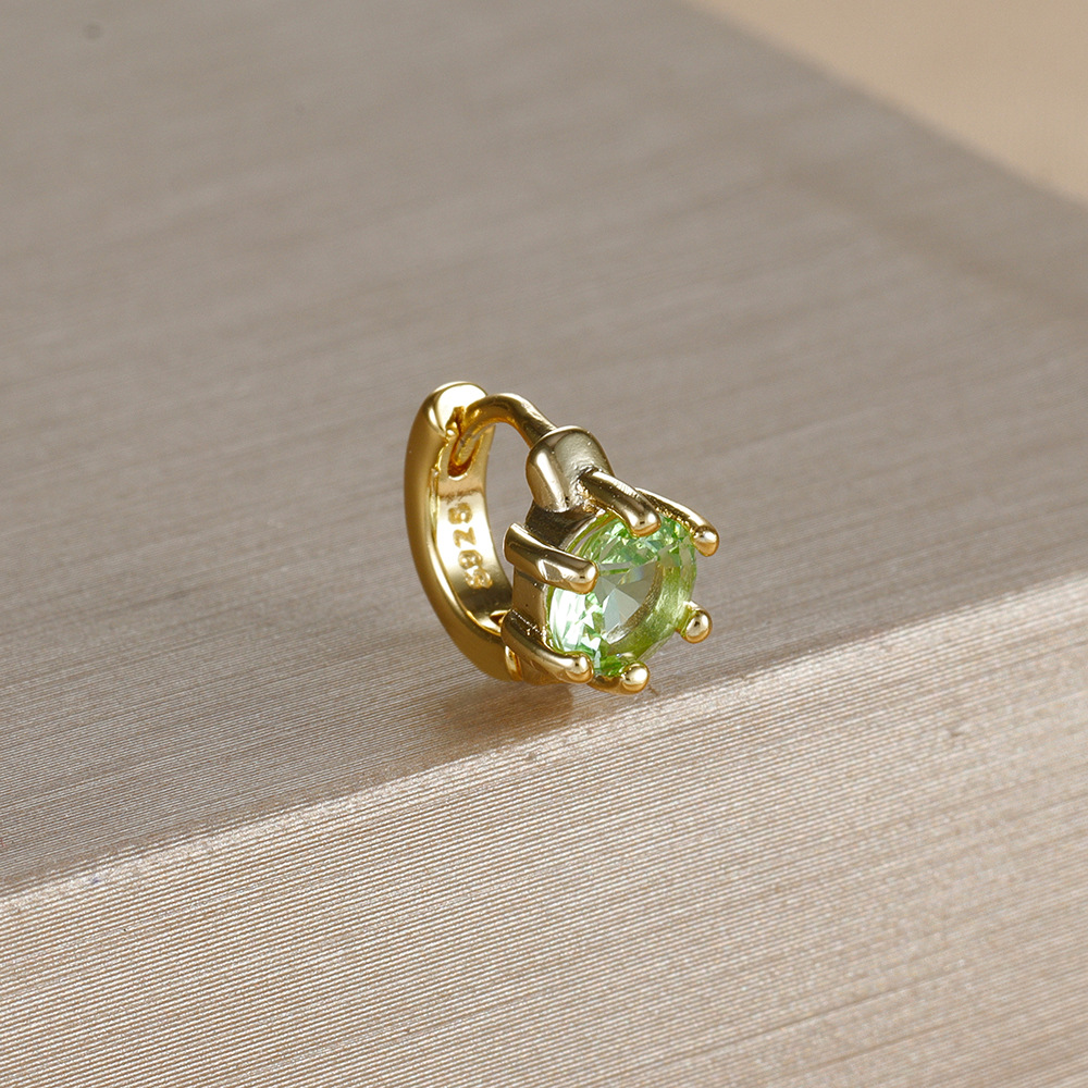Fashion Ring-shaped Diamond Earrings Simple Women