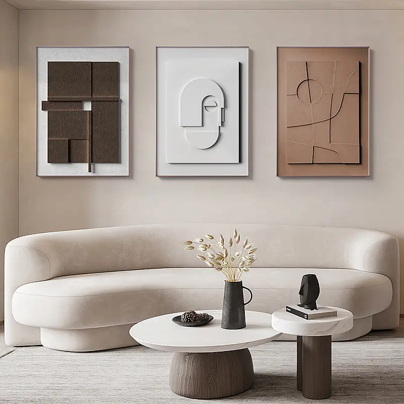 Three-dimensional Abstract Silent Style Geometric Morandi Hanging
