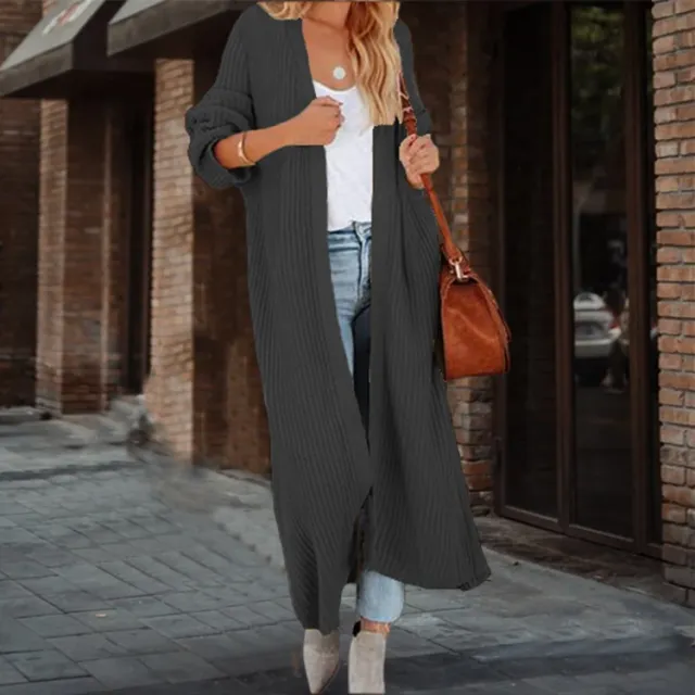 Women's Loose Knitted Long Sleeves Cardigan Black - Shop at LoveMi