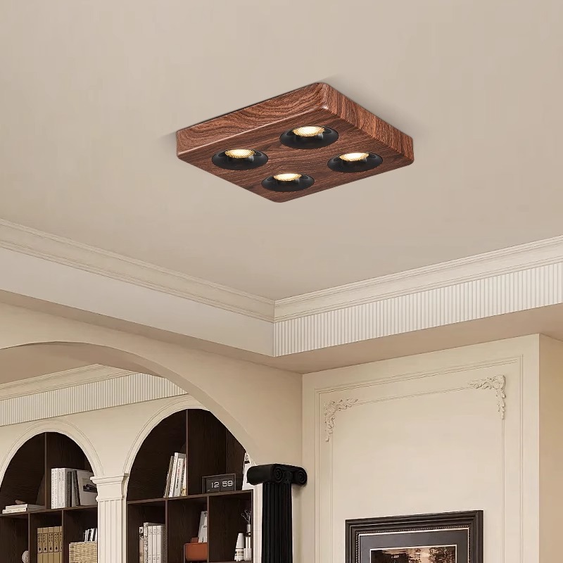 Walnut No Main Light Surface Mounted Downlight